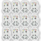 ベビー牛のフローラクラウン子供部屋スクラップブックシート シール (正面)