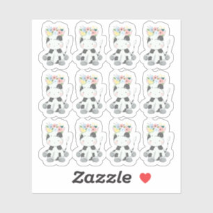 ベビー牛のフローラクラウン子供部屋スクラップブックシート シール