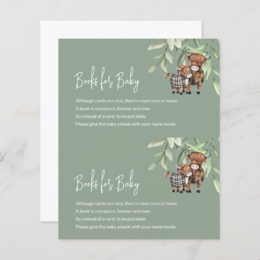 ベビー牛の緑のための予算ブック2 in 1 (正面/裏面)