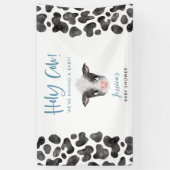 ベビー牛の赤ちゃんシャワーバナー 横断幕 (縦)