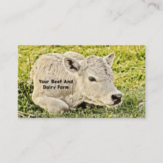 ベビー牛グリーングラス乳牛農園 名刺 (正面)