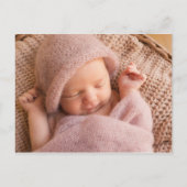 ベビー牛素朴フローラベビー誕生の発表 案内ポストカード (裏面)