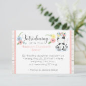 ベビー牛素朴フローラベビー誕生の発表 案内状 (スタンド正面)