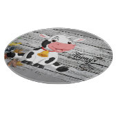 ベビー牛素朴灰色の木製切削板 カッティングボード (角)