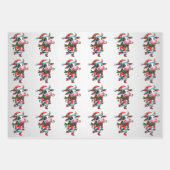 ベビー牛(ふくらはぎ)クリスマスキッズ ラッピングペーパーシート (正面)