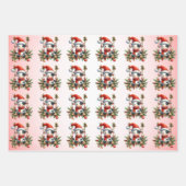 ベビー牛（ふくらはぎ）クリスマスキッズ ラッピングペーパーシート (正面)