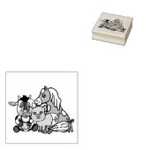 ベビー牛、ポニーと豚の農場動物 ラバースタンプ (押印)