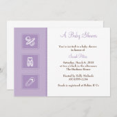 ベビー物ベビーシャワー招待状 招待状 (正面/裏面)