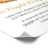 ベビー物干しオレンジフルーツ夜遅くおむつ ポスター (角)