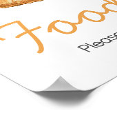 ベビー物干しオレンジフルーツ赤ちゃんシャワー食品 ポスター (角)