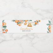 ベビー物干しオレンジフルーツ赤ちゃんシャワー ペットボトルラベル (シングルラベル)