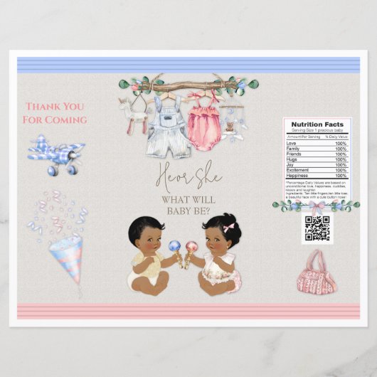 ベビー物干しジェンダーリビールチップバッグ (正面)