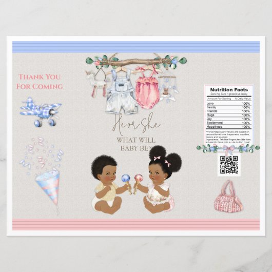 ベビー物干しジェンダーリビールチップバッグ (正面)