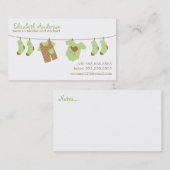 ベビー物干しママ呼び出しカード コーリングカード (正面/裏面)