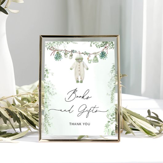 ベビー物干し本とギフト赤ちゃんシャワー ポスター