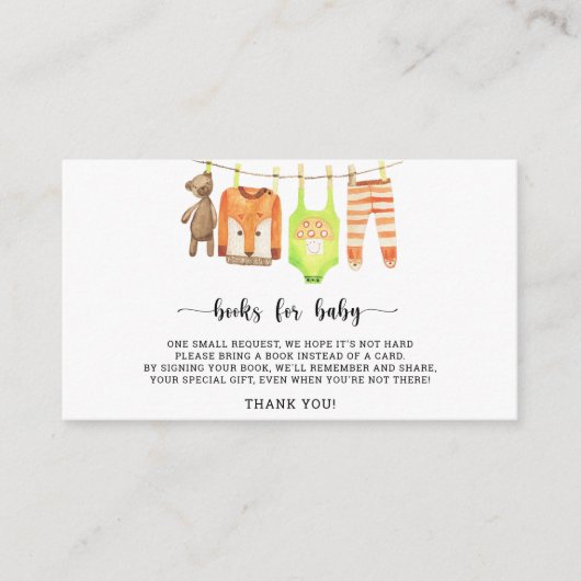 ベビー物干し本ベビーチケット エンクロージャーカード (正面)