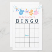 ベビー物干し用ベビーシャワービンゴカード (正面/裏面)