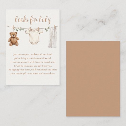 ベビー物干し用ベビーシャワー エンクロージャーカード (正面/裏面)