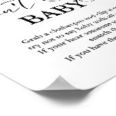 ベビー物干し線はベビーのパーティー標識を言わない ポスター (角)