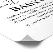 ベビー物干し線はベビーのパーティー標識を言わない ポスター (角)