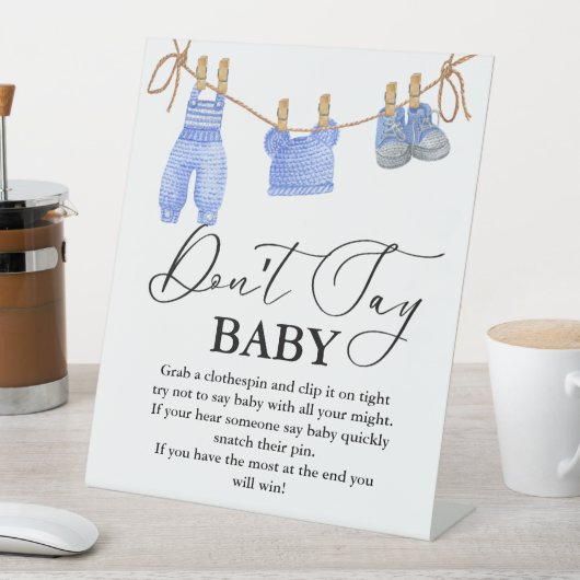 ベビー物干し線はベビーのパーティー標識を言わない 台座サイン (インサイチュ)