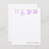 ベビー物干カスタムしラインFLAT Thank You Notes ノートカード (正面/裏面)