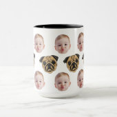 ベビー犬の夫おもしろい祖父母誕生日 マグカップ (中央)