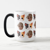 ベビー犬の夫おもしろい顔最高の親への贈り物 モーフィングマグカップ (左)