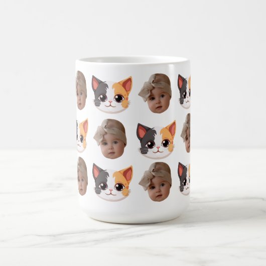 ベビー犬の夫おもしろい顔最高の親への贈り物 モーフィングマグカップ (中央)