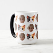 ベビー犬の夫おもしろい顔最高の親への贈り物 モーフィングマグカップ (正面左)