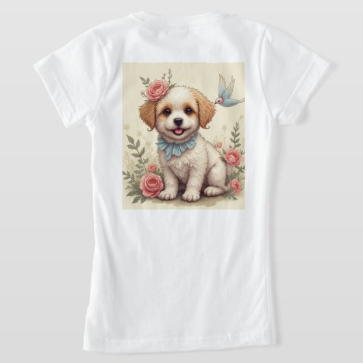ベビー犬 Tシャツ (レイダウン裏面)