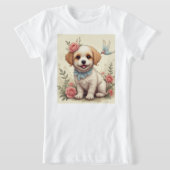 ベビー犬 Tシャツ (レイダウン)