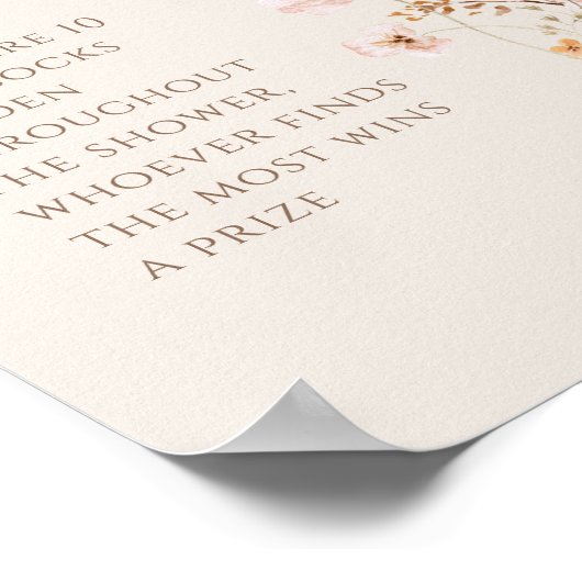 ベビー狩りの山花の赤ちゃんシャワー用サイン ポスター (角)