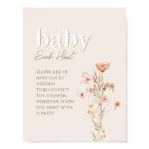 ベビー狩りの山花の赤ちゃんシャワー用サイン