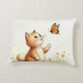 ベビー猫と蝶まくら アクセントクッション (裏面)