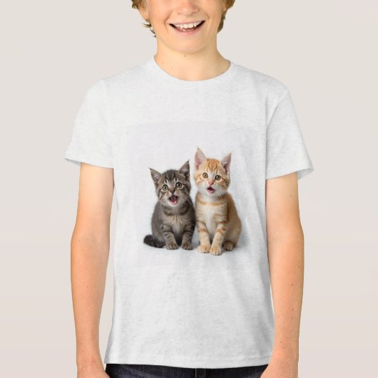 ベビー猫キッズtシャツ トライブレンドＴシャツ (正面)
