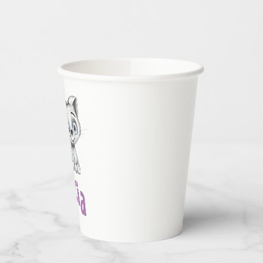 ベビー猫プレイドファースト誕生日個人設定  紙コップ (左)