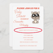 ベビー猫 |ベビーシャワー招待状 招待状 (正面/裏面)