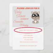 ベビー猫 |ベビーシャワー招待状 招待状 (正面/裏面)