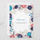 ベビー献身招待状、フローラコンテンポラリー、 招待状 (裏面)