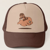 ベビー猿の(ブタで退歩している)帽子 キャップ (正面)