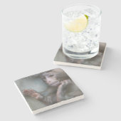 ベビー猿 ストーンコースター (横)