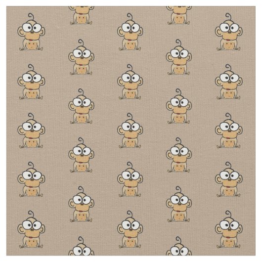 ベビー猿 ファブリック (クローズアップ)