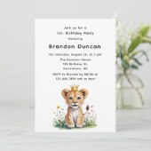 ベビー王室のライオン1st.誕生日パーティー 招待状 (スタンド正面)