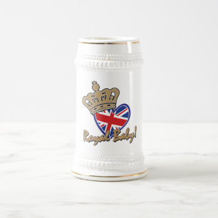 ベビー王室のUKハートフラグ ビールジョッキ