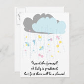 ベビー玩具シャワー/ベビースシャワー招待状 インビテーションポストカード (正面/裏面)