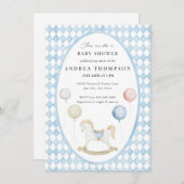 ベビー玩具 |ヴィンテージの赤ちゃん 招待状 (正面/裏面)