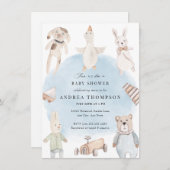 ベビー玩具 |ヴィンテージの赤ちゃん 招待状 (正面/裏面)