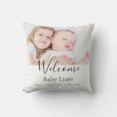 ベビー生まれたばかりのの歓迎の名前の写真 クッション (正面)