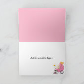 ベビー生まれたばかりのガールシューズカード カード (内部)